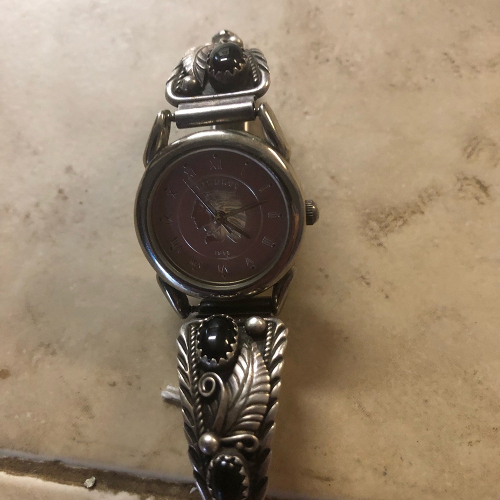 Liberty Native American Sterling Silver Watch- 156A $150 or $135 w/offer